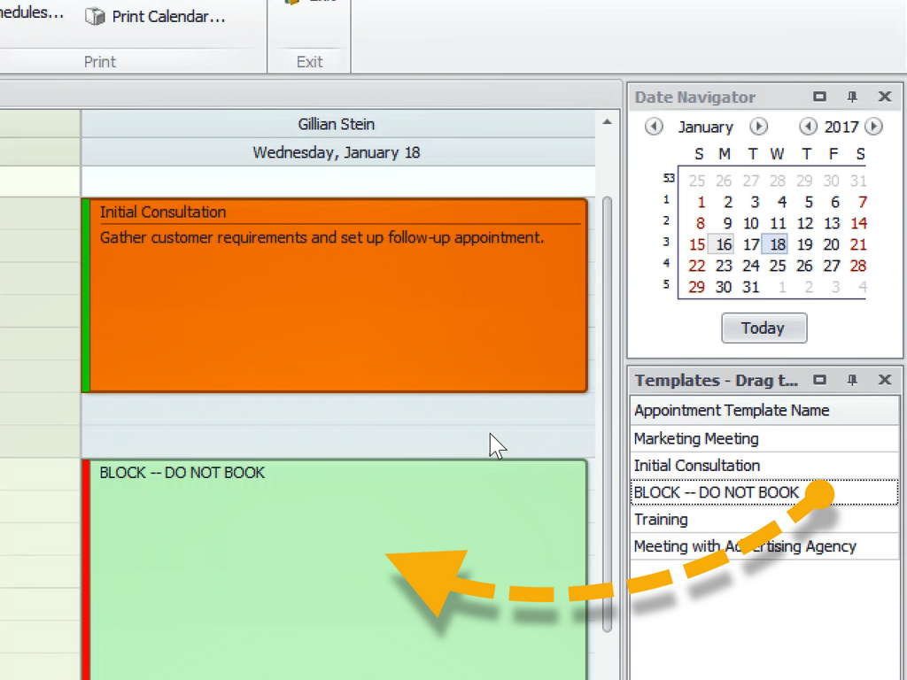 Create reusable appointment templates